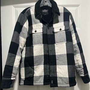 Men’s Hollister Sherpa lined flannell jacket